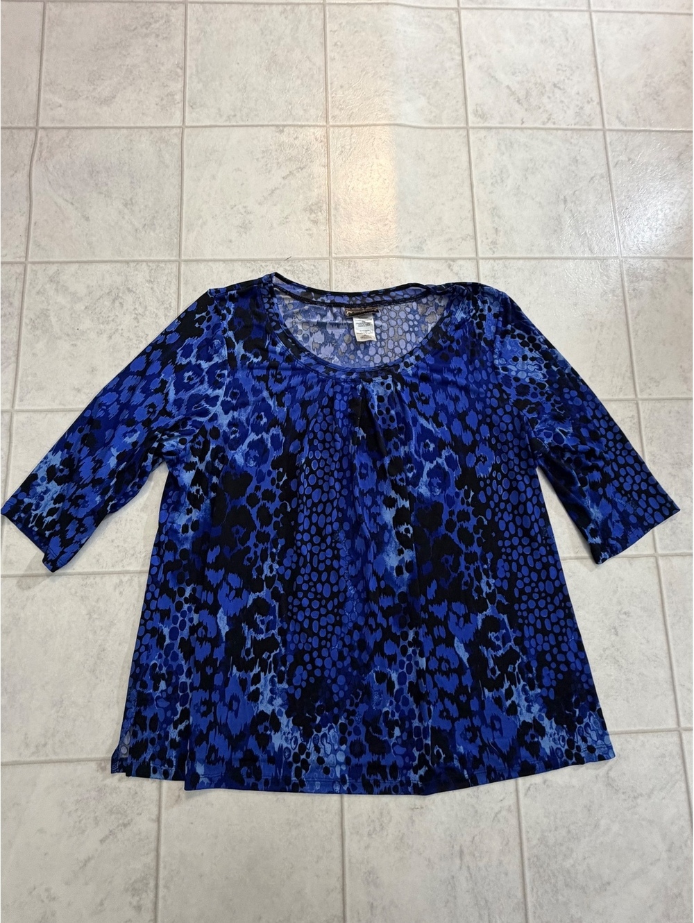 JMS Easy Dressing blue printed top